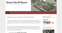 Desktop Screenshot of oceancityrvresort.com