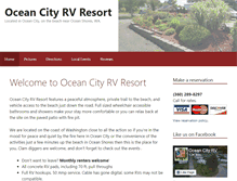 Tablet Screenshot of oceancityrvresort.com